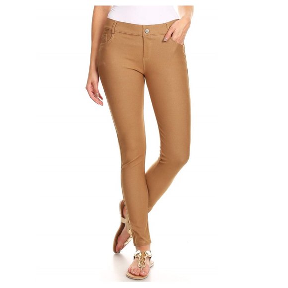 Women's Basic Five Pocket Stretch Jegging Tights - Picture 1 of 1